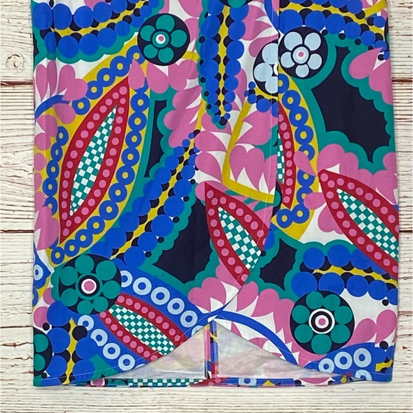 J Crew Tie Back Tulip Hem Skirt in Ratti Kaleidoscope Floral Sz 2 - Picture 8 of 16